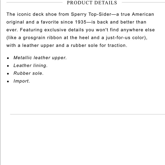 SPERRY TOP-SIDER® J.CREW METALLIC BOAT SHOES SZ 7 - Picture 2 of 8